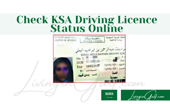 Check KSA Driving Licence Status Online-LivinginGulf.com